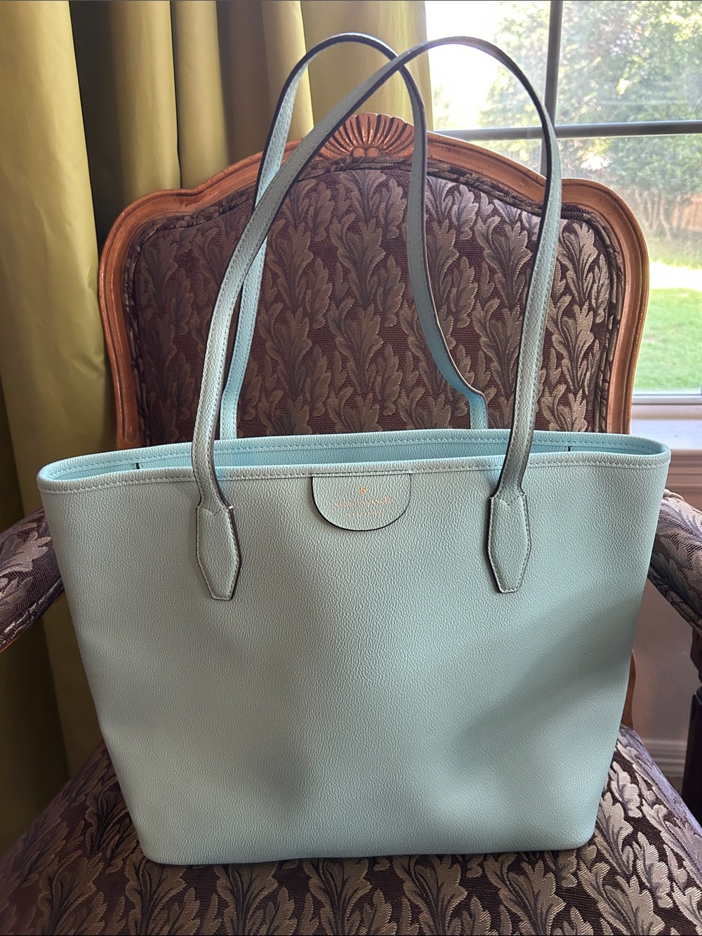 kate spade Mint Aqua Leather Tote